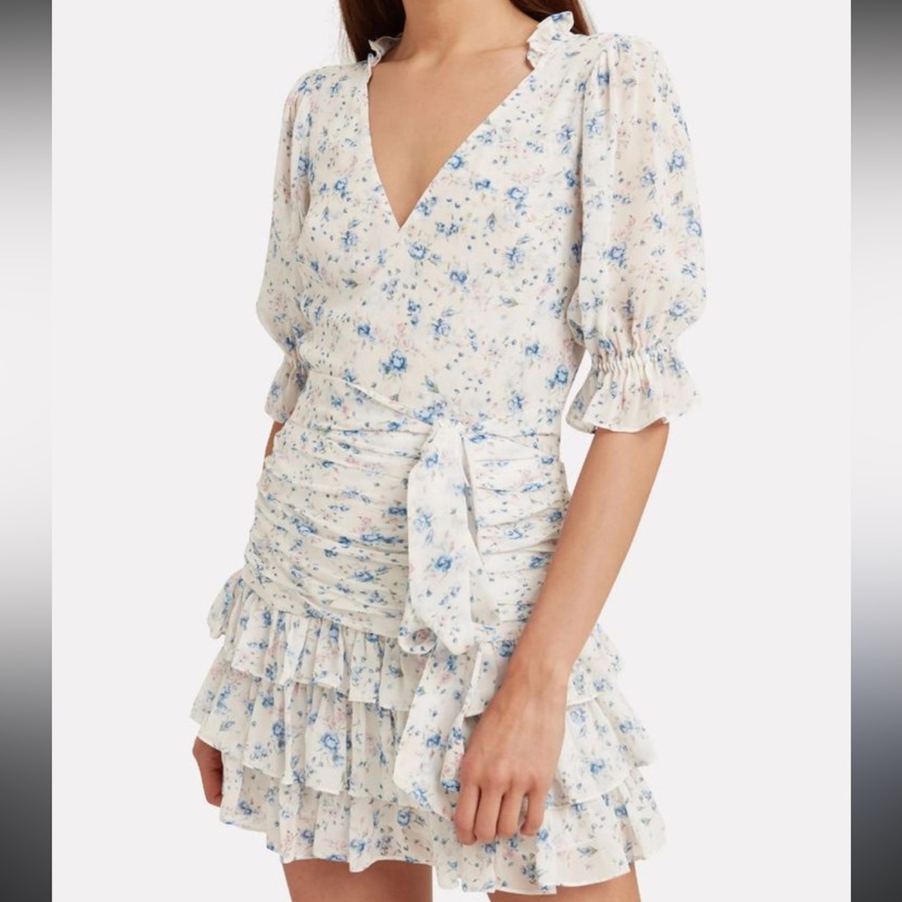 LoveShackFancy Hannah floral mini dress